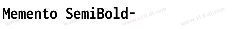 Memento SemiBold字体转换